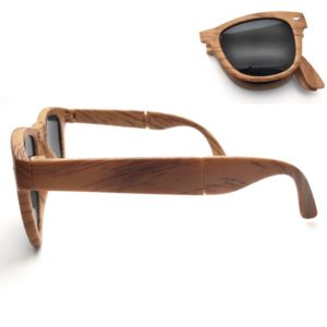 Foldable Woodgrain Sunglasses Classic Woodtone