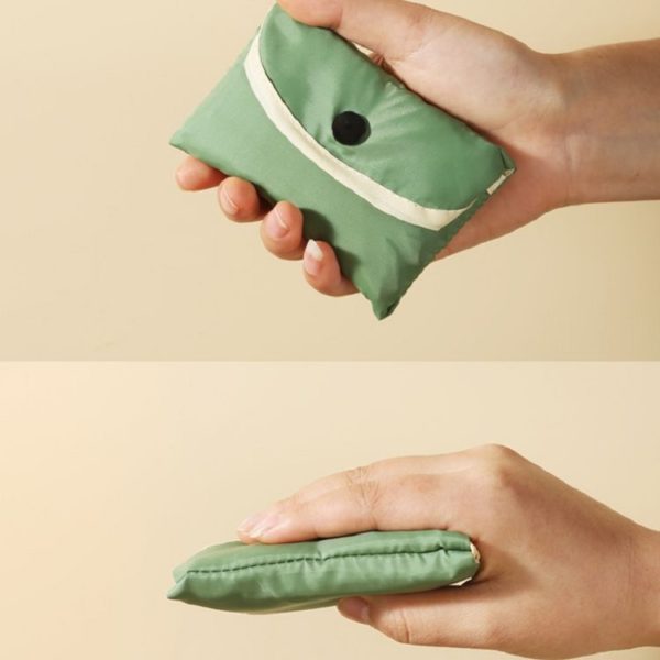 Simple Color-blocking Collapsible Shopping Bag