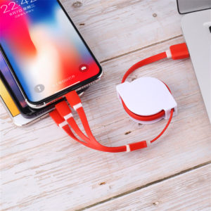 Portable  3-in-1 Retractable Charging Cable