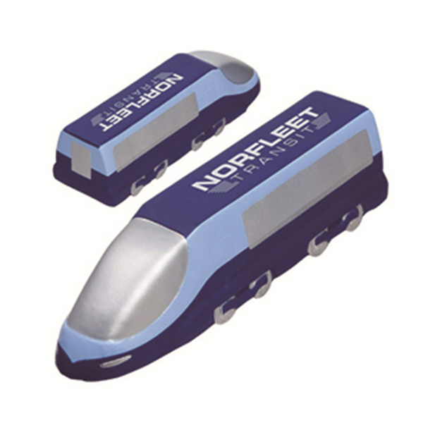 Bullet Train Shaped Stress Ball With Logo