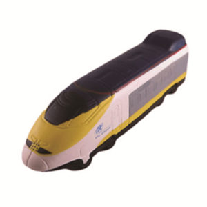Bullet Train Shaped Stress Ball With Imprint