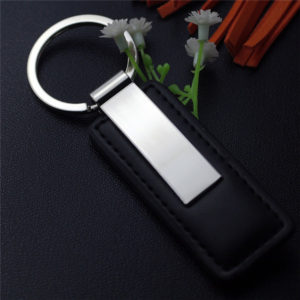Premium PU Leather Keychain Zinc Alloy Key Ring