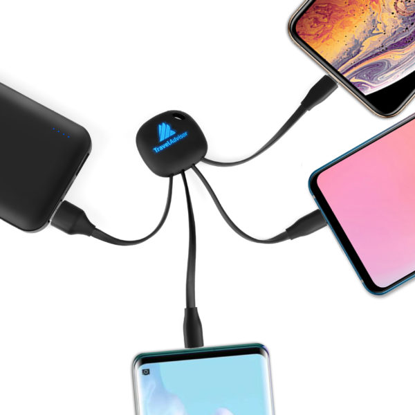 3 In 1 Charging Cable With LED Luminous Imprint