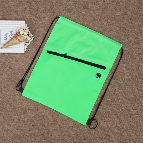 Sport Drawstring Backpack with Front Zipper
