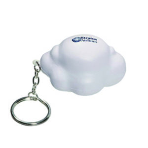 Cloud Shaped Stress Ball With Keychain
