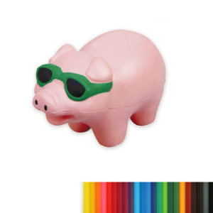 Pig with Sunglasses Shaped Stress Ball