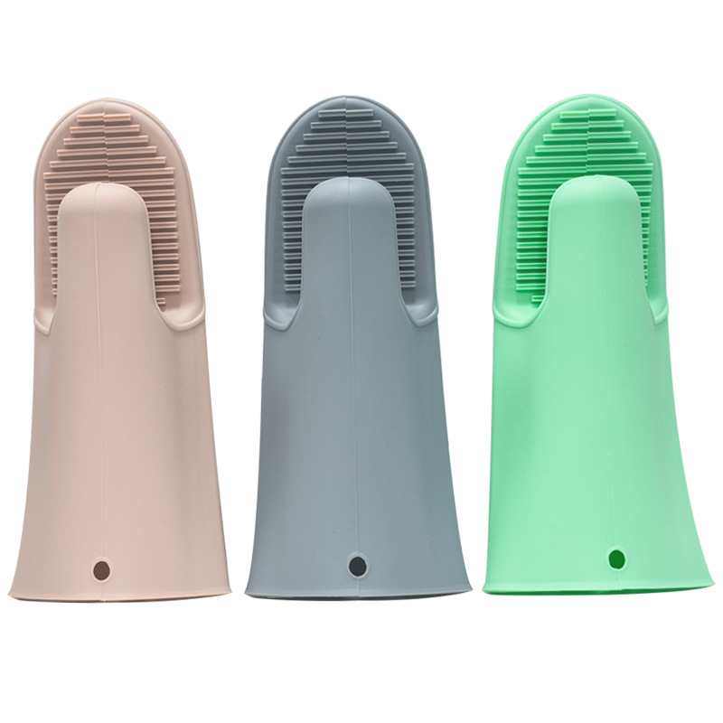 Multi-colored Silicone Oven Mitt With Sleeve