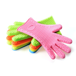 Multi-colored Silicone Oven Mitt With Sleeve
