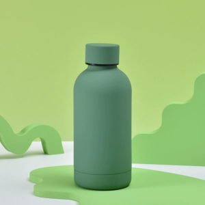 12oz Stainless Steel Thermos Bottle with Rubber Paint