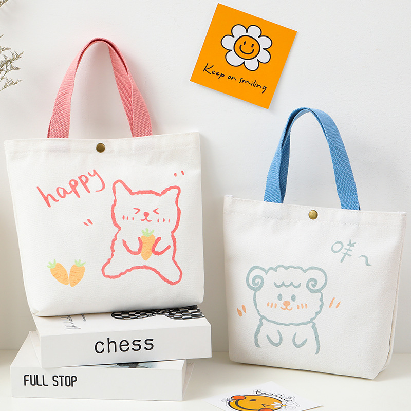 Cartoon Canvas Tote Gift Bag Wholesale