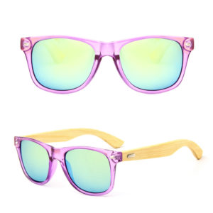 Bamboo Sunglasses with Clear Frame