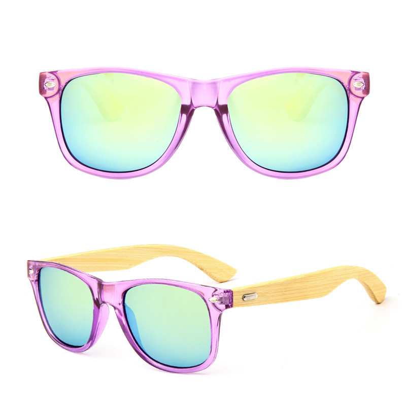 Bamboo Sunglasses with Clear Frame