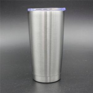 20 oz Stainless Steel Travel Tumbler with Clear Lid