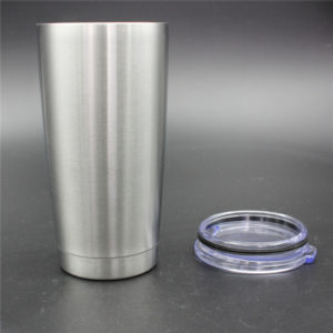 20 oz Stainless Steel Travel Tumbler with Clear Lid