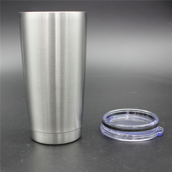 20 oz Stainless Steel Travel Tumbler with Clear Lid