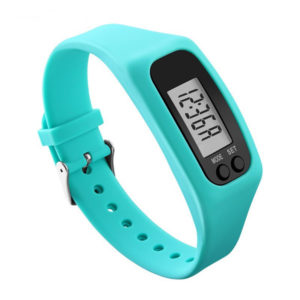 Digital Silicone Bracelet Pedometer with Plastic Box
