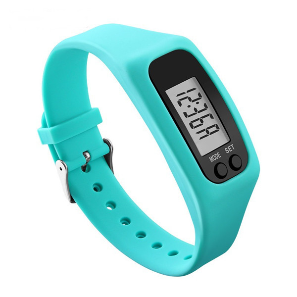 Digital Silicone Bracelet Pedometer with Plastic Box