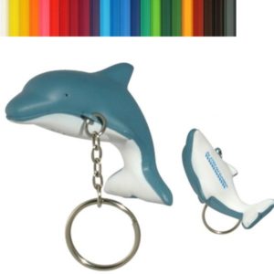 Cartoon Dolphin Stress Ball Key Chain
