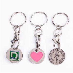 Shopping Cart Coin Key Chain Token Holder
