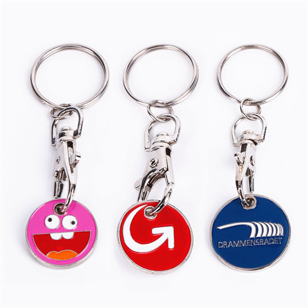 Shopping Cart Coin Key Chain Token Holder