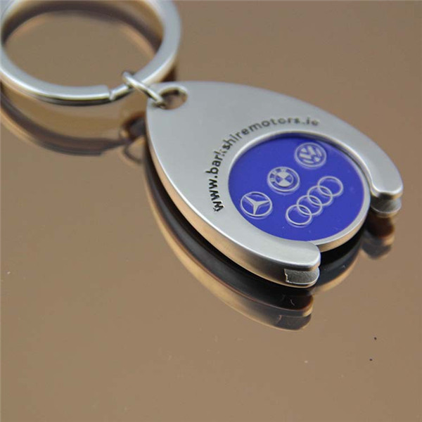 Customized Shopping Cart Coin with Key Chain Token Holder