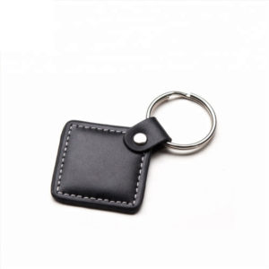 Custom Shape Size Logo Printed Car Leather Keychain