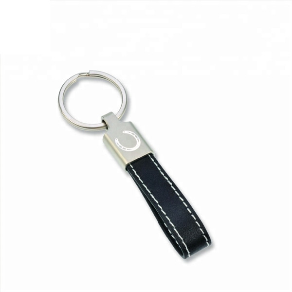 Custom Shape Size Logo Printed Car Leather Keychain