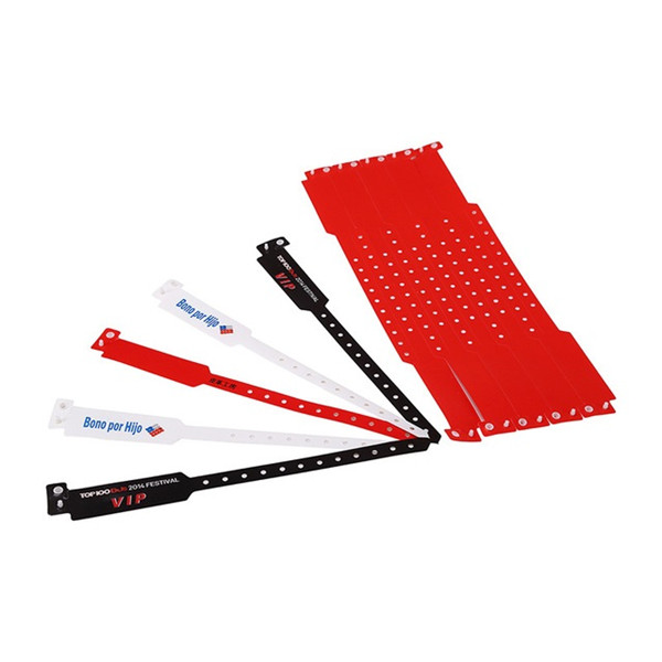 L-Shaped Vinyl PVC Wristbands Plastic Bracelet