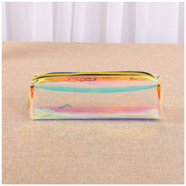 Clear PVC Iridescent Holograhic Pencil Pouch