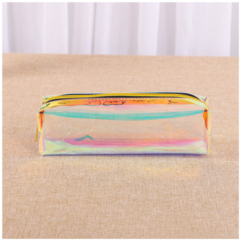 Clear PVC Iridescent Holograhic Pencil Pouch