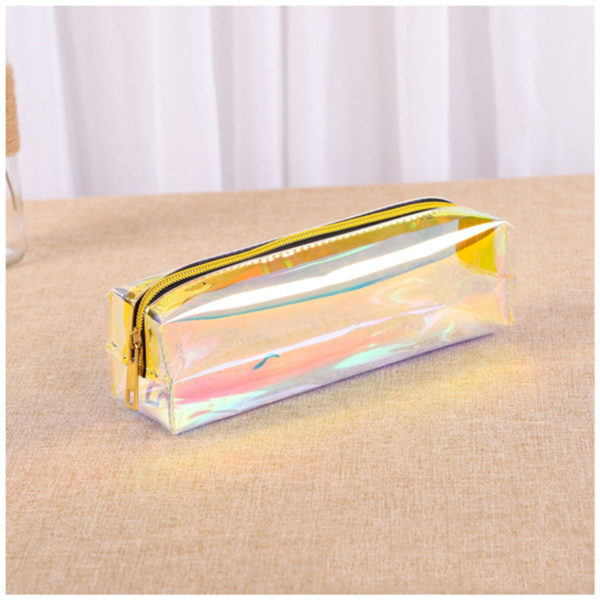 Clear PVC Iridescent Holograhic Pencil Pouch