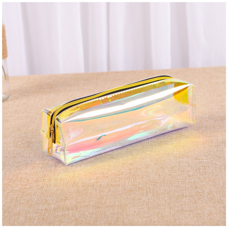 Clear PVC Iridescent Holograhic Pencil Pouch