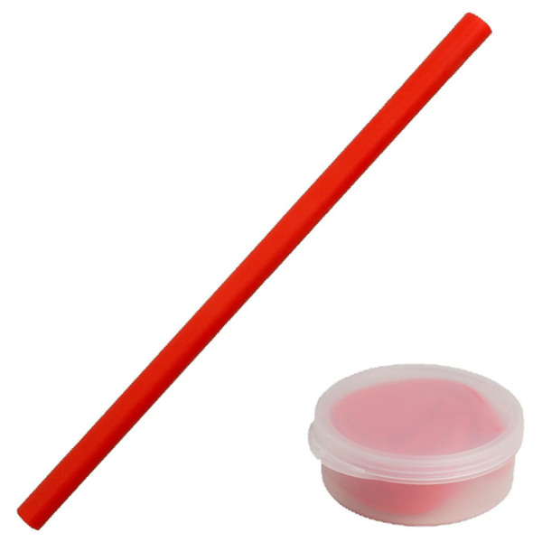 Silicone Drinking Straw in Case - Circle