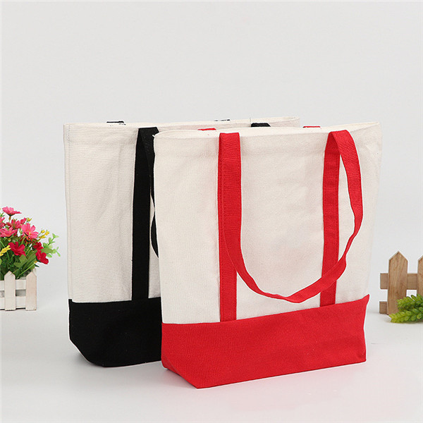 Heavy Cotton Canvas Two Tone Boat Tote Bag