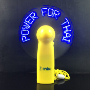 Handheld Mini Led Flashing Fan with Lanyard