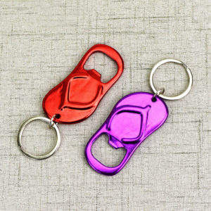 Flip Flop Shaped Metal Bottle Opener Key Rings