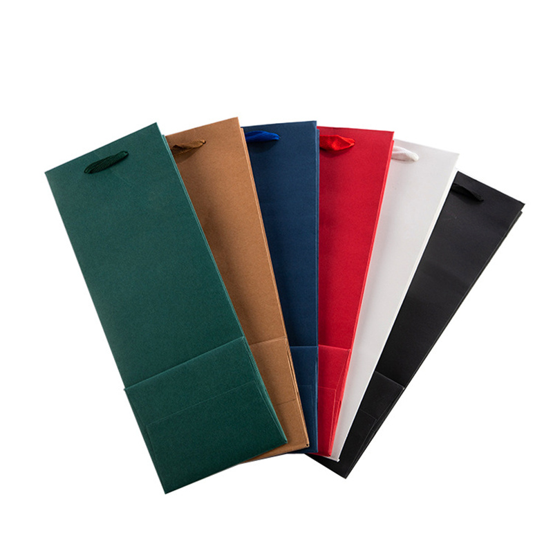 Multiple Colors Kraft Paper Wine Bag