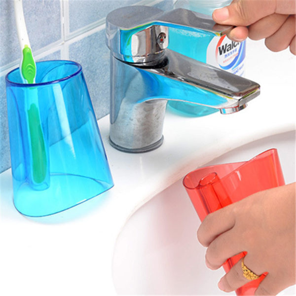 Transparent Toothbrush Cup and Holder