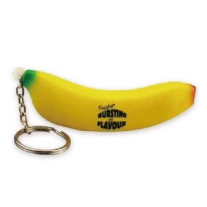 Banana Shape Stress Ball Key Chain