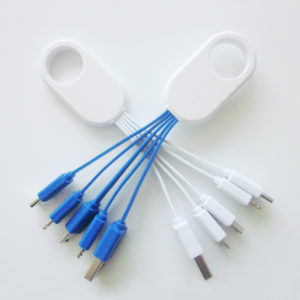 Multi Colors 5-in-1 Charging Cable Keychain