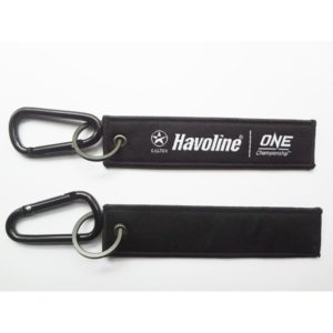 Woven Marks Embroidered Ribbon with Keychain
