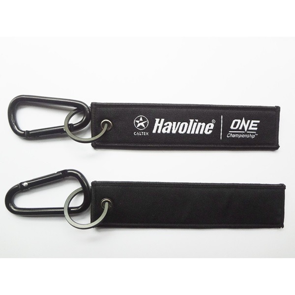 Woven Marks Embroidered Ribbon with Keychain