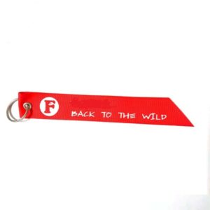 Personalized Silkscreen Double-sided Polyester Ribbon with Keychain