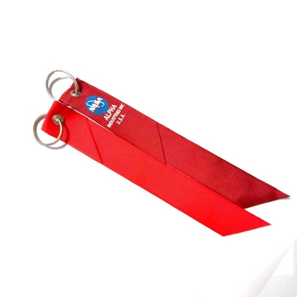 Personalized Silkscreen Double-sided Polyester Ribbon with Keychain