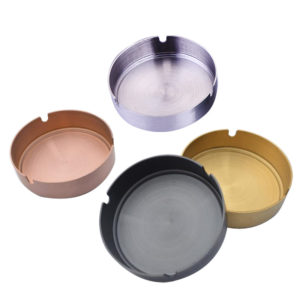 Silver Gold Black Stainless Steel Ashtray