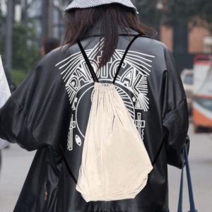 Celestial Nylon Reflective Drawstring Backpack