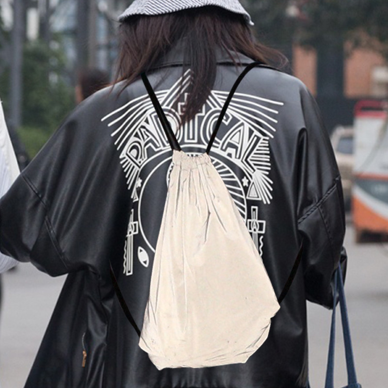 Celestial Nylon Reflective Drawstring Backpack