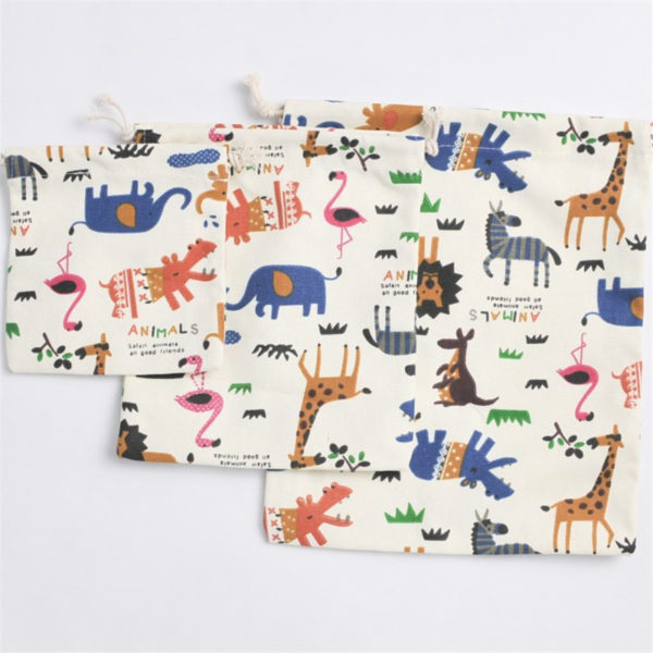 4 Colors Process Sublimation Canvas Drawstring Pouch