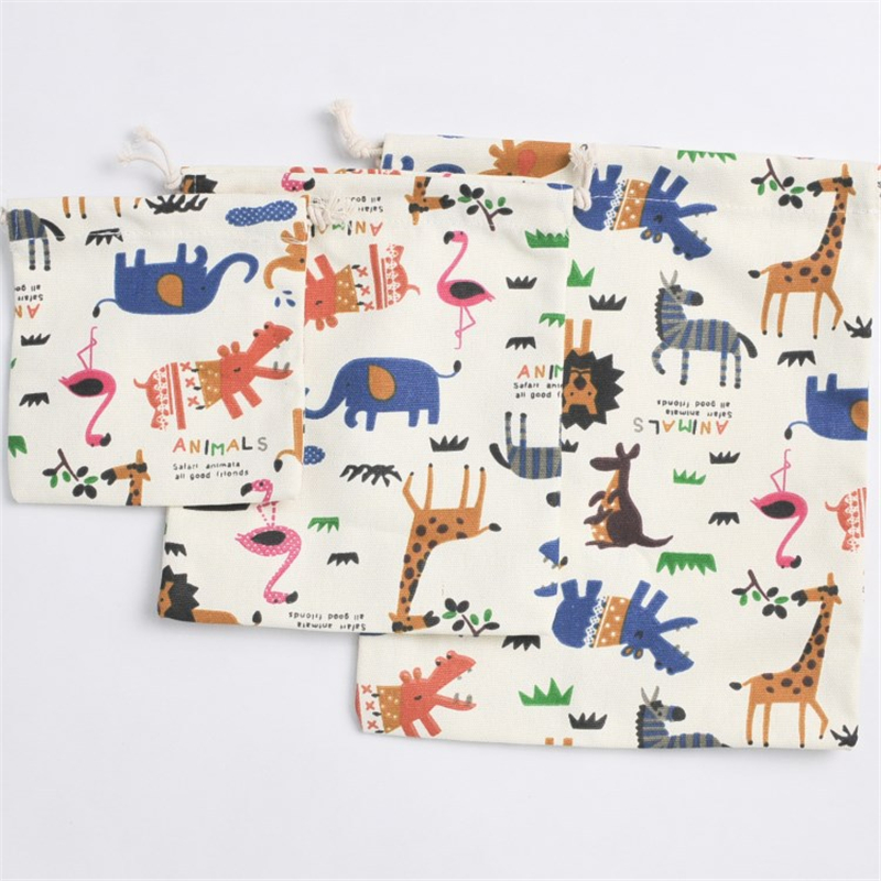 4 Colors Process Sublimation Canvas Drawstring Pouch