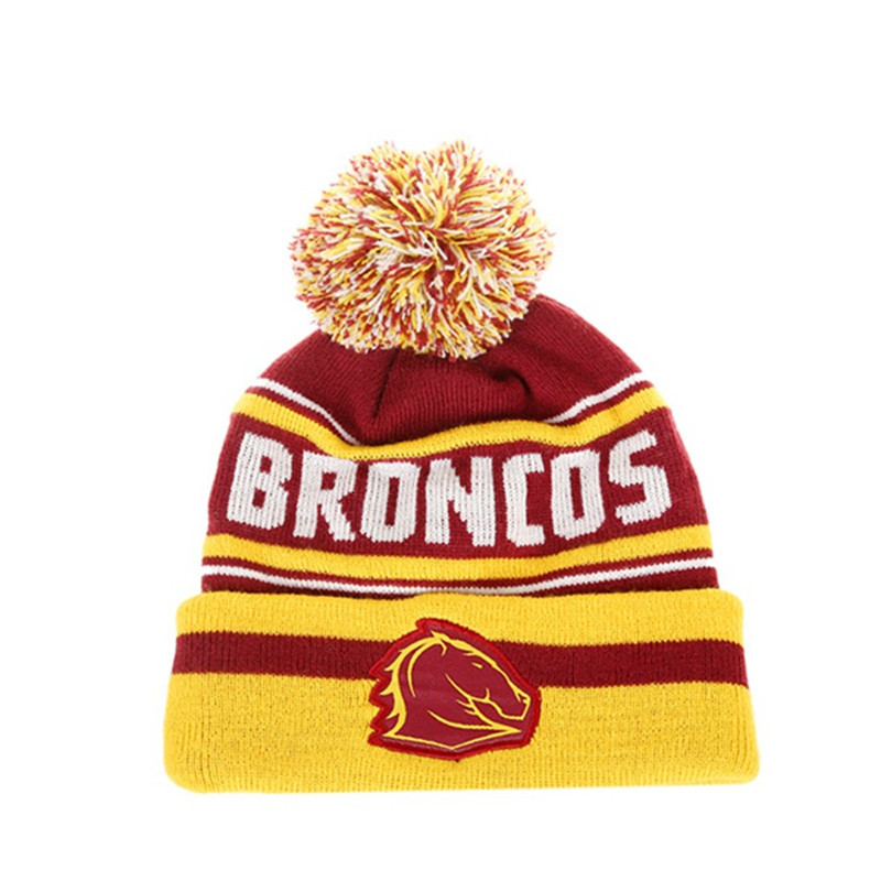 Jacquard Knit Beanie With Pom
